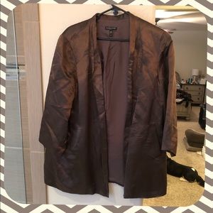 Plus size silky blazer